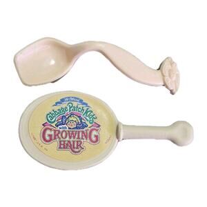 Vtg 80s Cabbage Patch Doll Brush Spoon Growing Hair Replacement CPK Accessories
